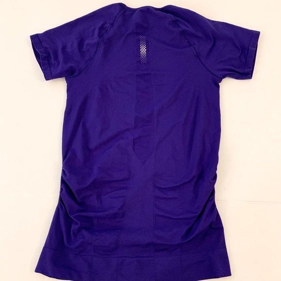 Athleta Finish Fast Tee Purple Shirt Top - Picture 4 of 10